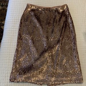 Rose Gold J.Crew Sequin Skirt